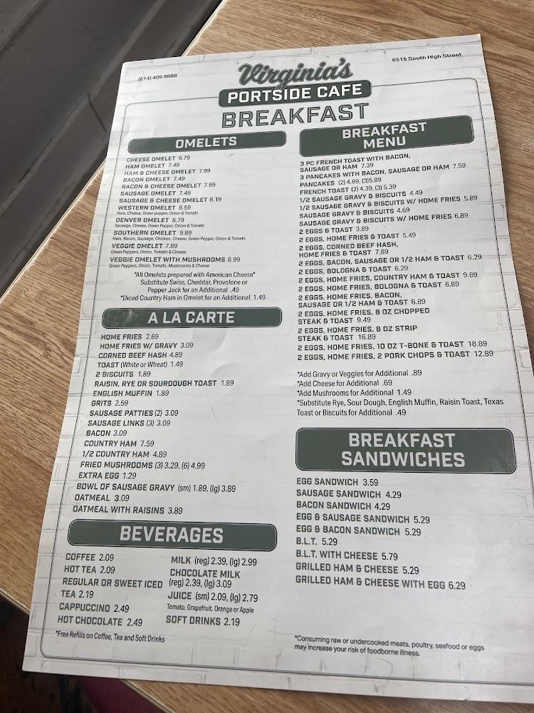 Portside Cafe Menu image 3